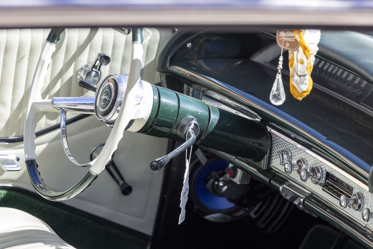 I came across this awesome 1963 Chevy Impala today, rocking a classic "3 on the tree" transmission—plus, it was driven by a stunning young lady!