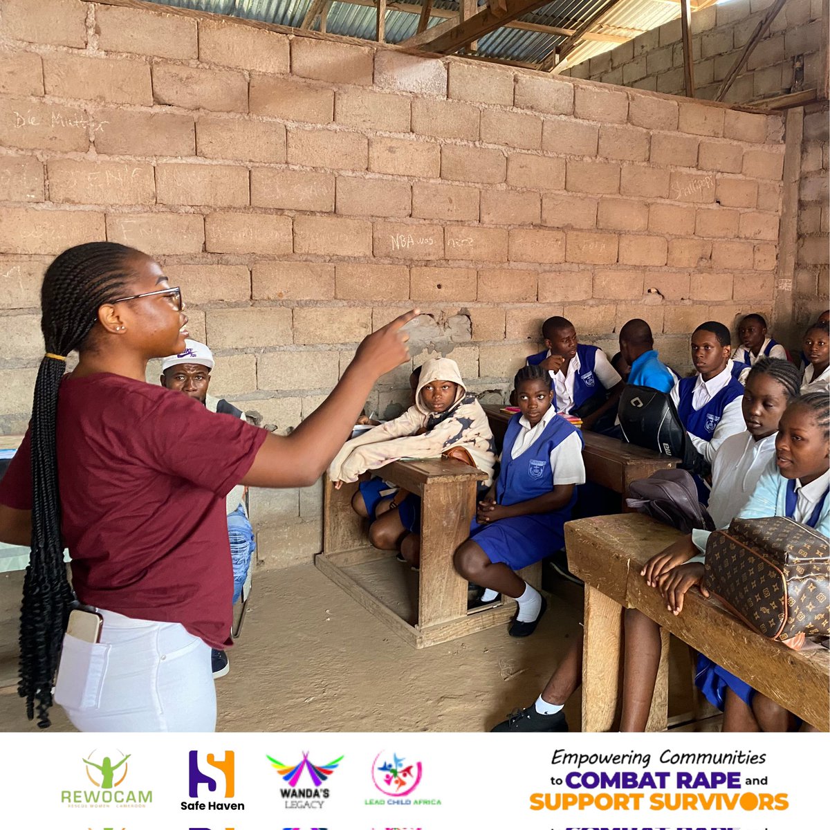 safehavencmr's tweet photo. Day 1 of our School Sensitization Program!

Today, we engaged students at CBEE Primary &amp; Glory Bilingual Secondary School on consent, personal boundaries, and speaking up against sexual violence.
#SurvivorVoicesAgainstRape
#BreakTheSilenceSHF
#FromTraumaToTriumph
#NotOnOurWatch https://t.co/kdl2U42FI4
