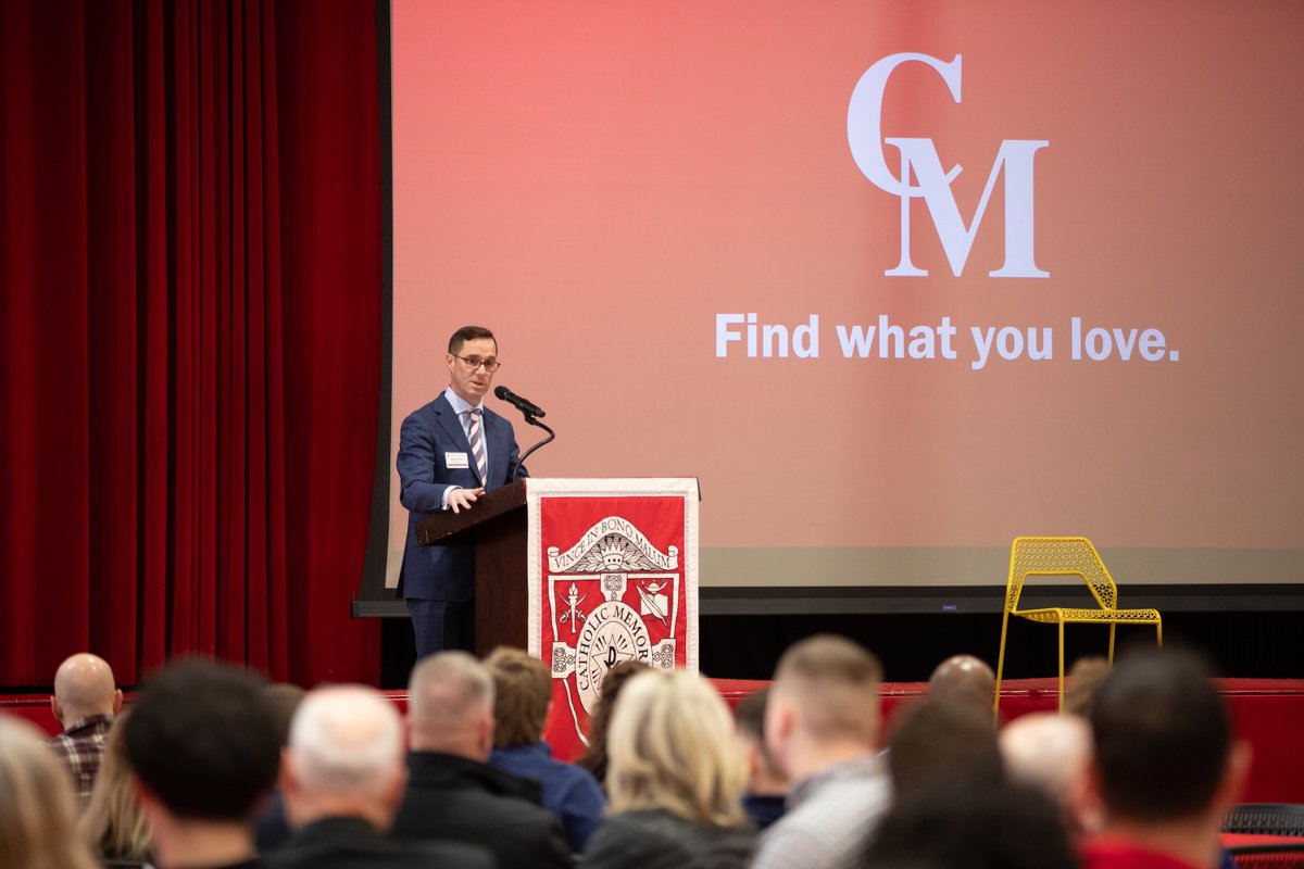 Last night, CM's new president, Adam Lewis spoke to families of our newly accepted students. His message to them was clear: at CM we will shape students' hands, heads and hearts, but the heart comes first. Without it, success will be out of reach.