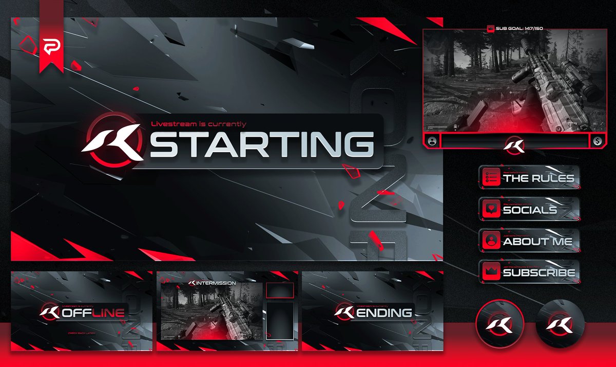 Stream Package for my client: Konruh 🔥

DM today to get started on your custom graphics!
Portfolio - PlasmaDesigns.co