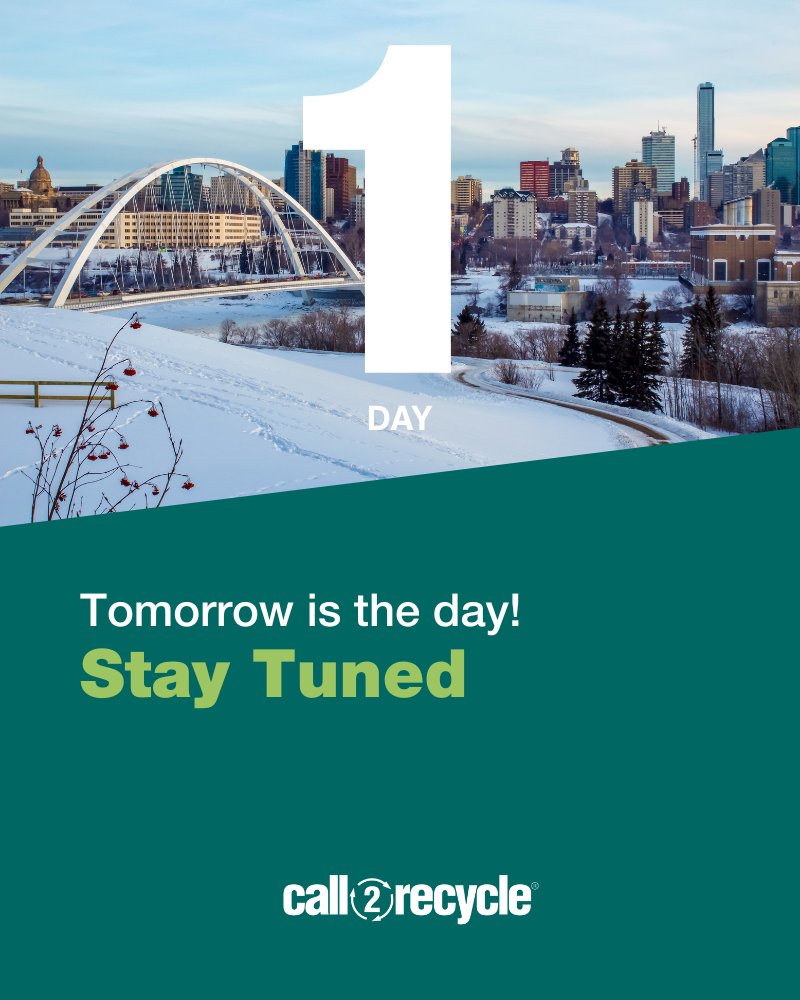 The wait is almost over! Call2Recycle is thrilled to announce... something BIG is coming tomorrow. Stay tuned for the big reveal!