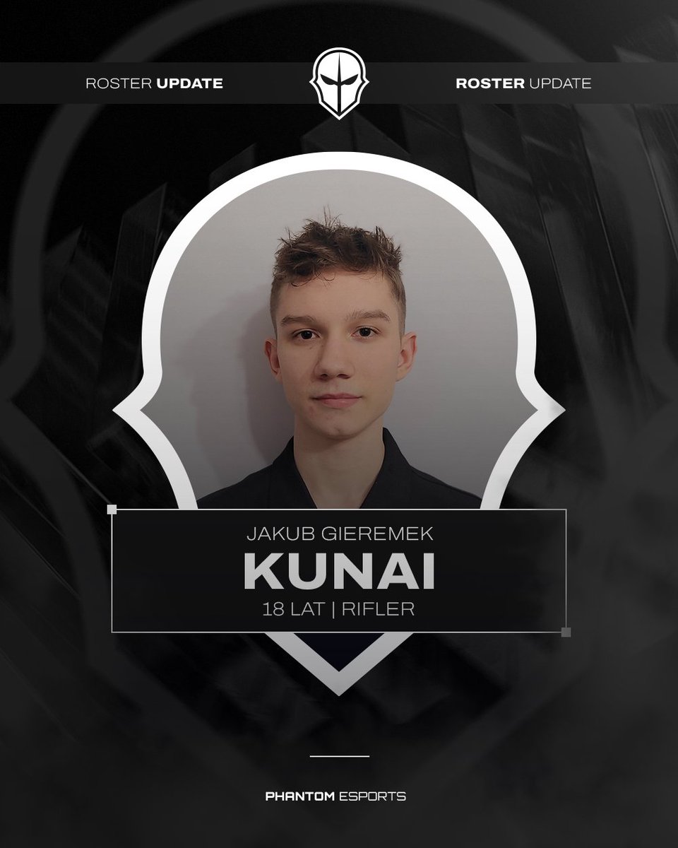 📢 Projekt "TESTY" już prawie zakończony!

Dzisiaj przedstawiamy czwarty element naszej CS-owej układanki. Przed Wami nowy zawodnik Phantom Esports, który dołączy do <a href="/TOAOgg/">TOAO</a>, <a href="/DglMeister1/">Brajan Lemecha</a> oraz <a href="/AyteelCS/">Ayteel</a> w naszej dywizji CS2 - powitajcie <a href="/KunaiCs2/">Kunai</a>! 🔥

Witamy na pokładzie Kuba!