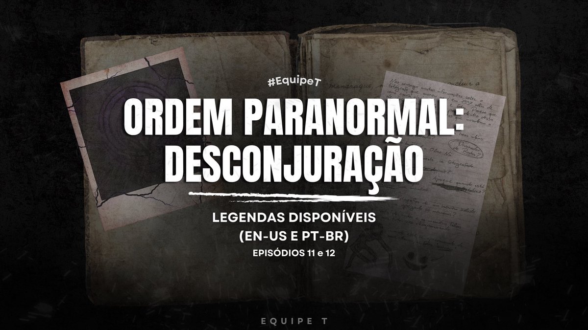 Equipe__T's tweet photo. Lembrar pode ser mais perturbador que esquecer. Os agentes da Ordem se deparam com uma nova criatura, como enfrentarão algo que não podem ver?

As legendas PT-BR e EN-US dos episódios 11 e 12 de OPD já estão disponíveis no YouTube no canal no Ordem! 
#Desconjuração #OPD https://t.co/xCqS2p8bE2