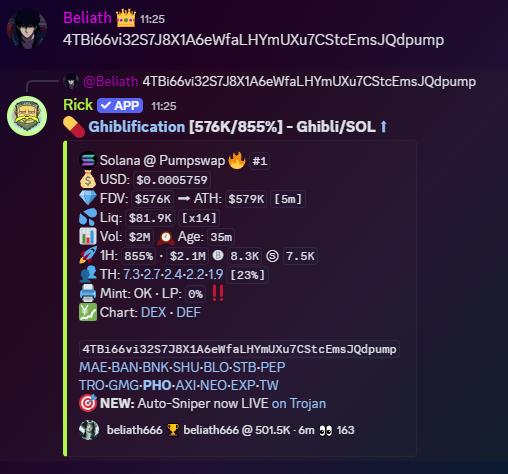 $ghibli is the absolute runner of today.
 New ai art wave and i've understood it immediatly.

Called it in my free group extra early, don't miss out the opportunity to get rich all together♥️

discord.gg/fTVgM3Wr