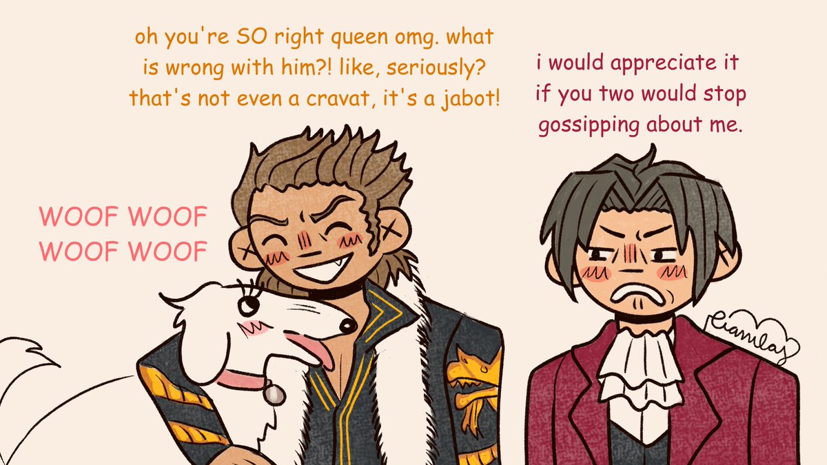 #langworth #langworthweek2025 i wanted to doodle them once before the week ended! i know i'm late for day 5 (silly) but still. lang and pess are besties and they bully miles every day.