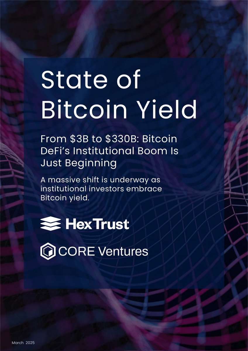 THE STATE OF BITCOIN: A must read Whitepaper for all institutions and Bitcoin HODLING folks powdered by <a href="/Hex_Trust/">Hex Trust</a> and <a href="/ventures_core/">Core Ventures</a> 

Read here:
hextrust.com/resources-coll…