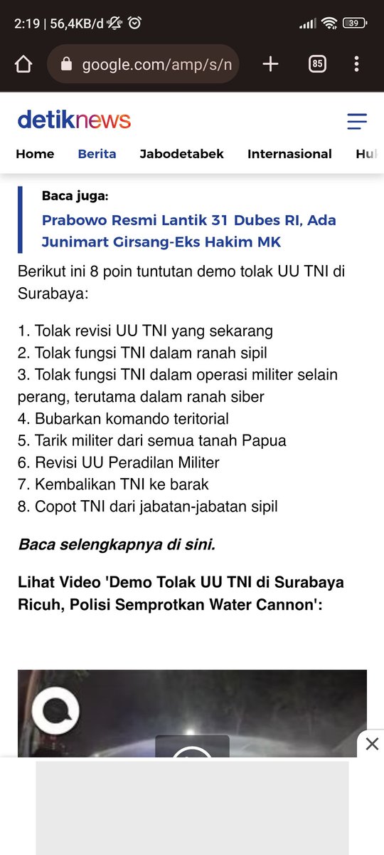 pls butuh penjelasan, apakah betul ini isi tuntutan aksi tolak RUU TNI? kayak aneh gituloh, seakan2 ini kemauannya pihak asing, terutama no 3, no 5, kalau bukan TNI siapa lagi? #RUUTNI 

source : news.detik.com/berita/d-78396…