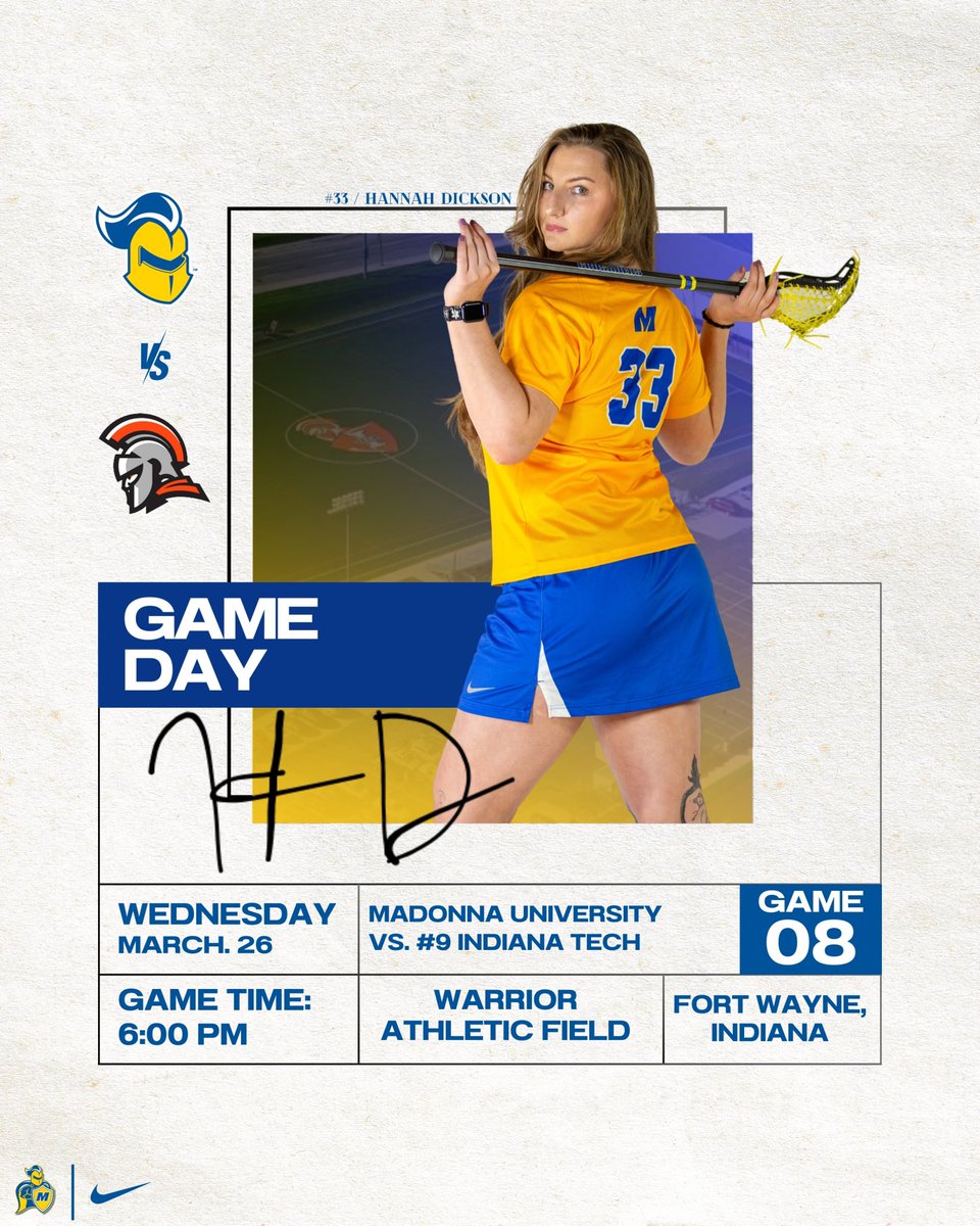 GAMEDAY!⚔️

🆚: #9 Indiana Tech University
📍: Fort Wayne, Indiana
🏟️: Warrior Athletic Field
🕐: 6:00 PM
📺: shorturl.at/Beywl
📊: shorturl.at/qFhvp

#crusadernation