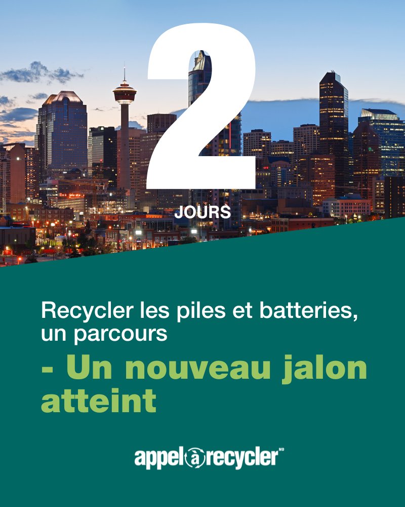 Le recyclage des piles et batteries est un parcours, et dans seulement deux jours, nous atteindrons une nouvelle étape importante dans notre mission de protection de l’environnement. Préparez-vous!