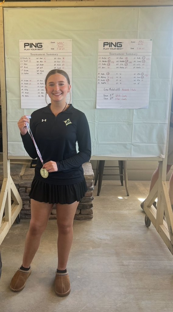 Congratulations to Kayla for tying for Low Medalist at the Mountain League Golf Tournament! <a href="/pickensad/">Pickens Athletics</a> <a href="/PickensJRHigh/">Pickens Junior High School</a>