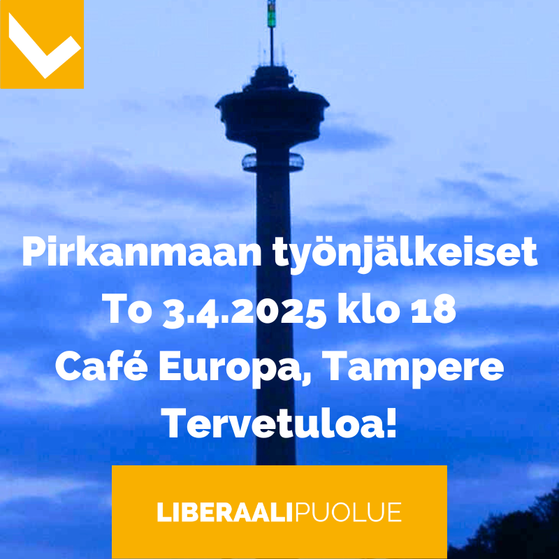 Liberaalipuolue's tweet photo. Pirkanmaan liberaalien after work Tampereella torstaina 3.4.2025 kello 18, Café Europa, Aleksanterinkatu 29, 33100 Tampere.
Tervetuloa! https://t.co/D1WwFhV4Fq