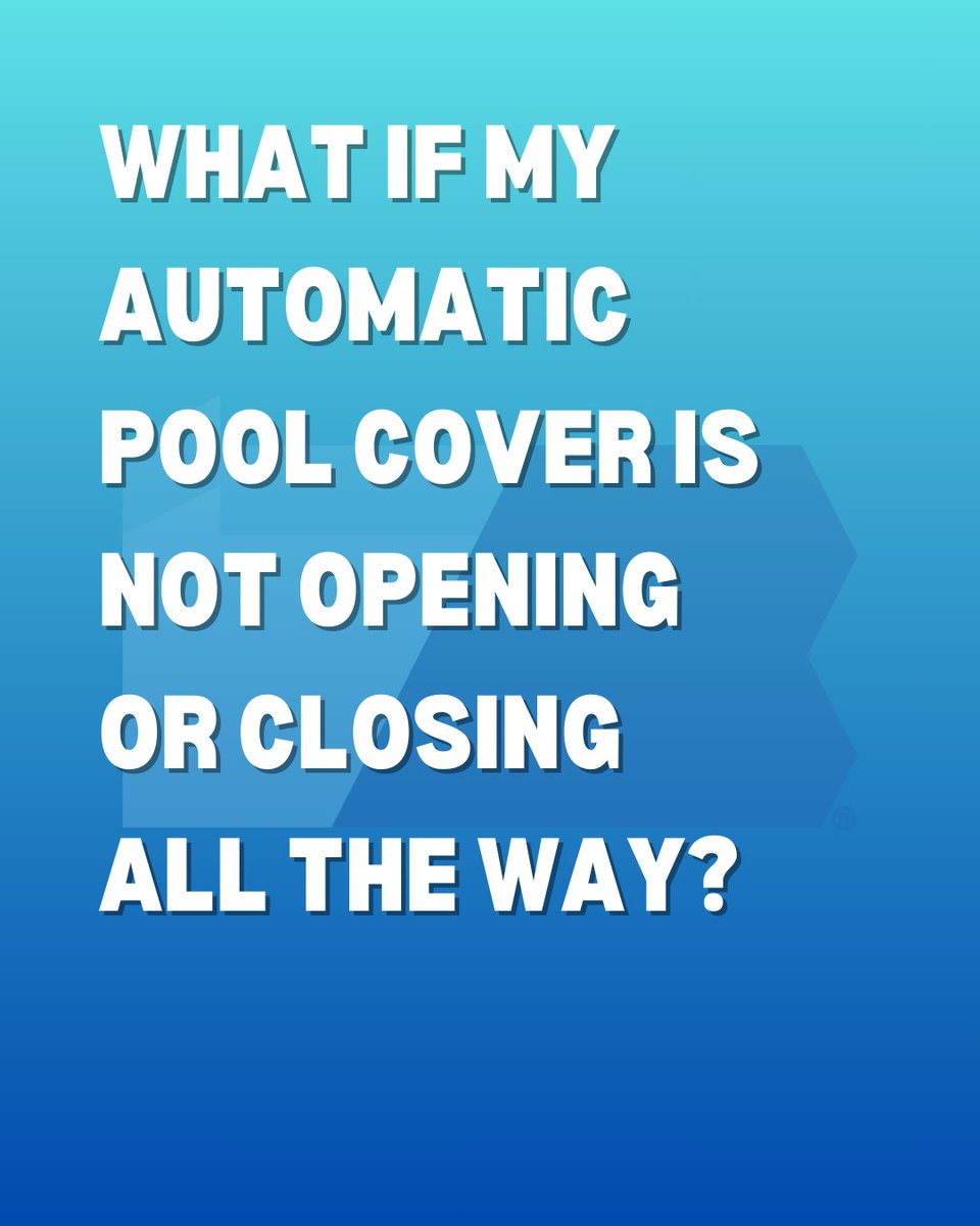 If you are noticing that your auto cover is not opening or closing properly, simply click the link in our bio and we'll get your cover running smoothly again!