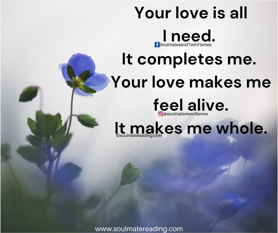 soulmatereading's tweet photo. Your love is all I need. It completes me. Your love makes me feel alive. It makes me whole. #iloveyou #lovemessages #loveletter #LoveChallenge #loveletters #yp https://t.co/0gYDcboBLx