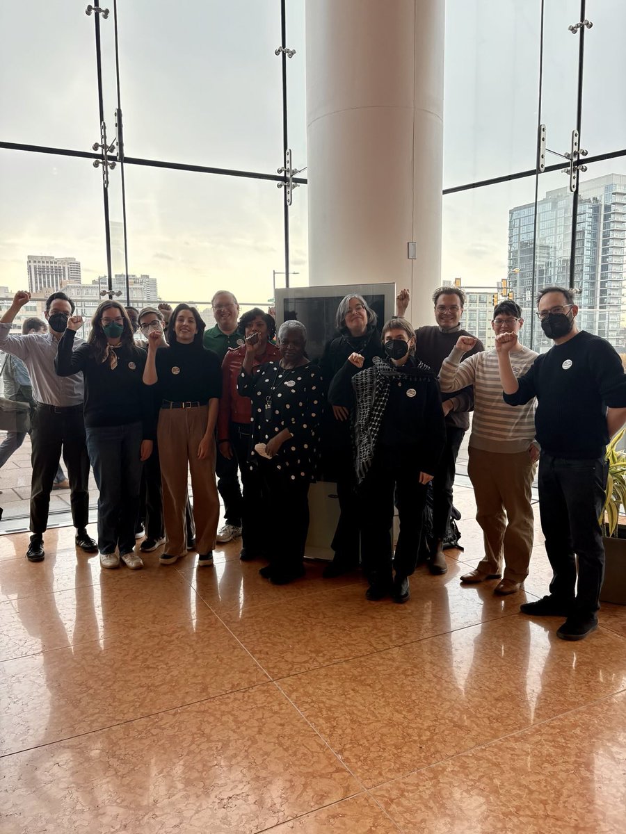 Today, we showed up for our scheduled bargaining session with Penn management. Some of us were admitted, but other members of our union arrived to join and were denied entry. This is unacceptable. Our members demand transparency from Penn!