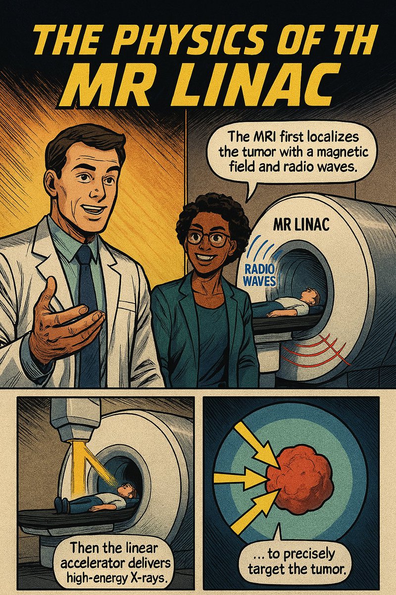 The new 4o image generation update by <a href="/OpenAI/">OpenAI</a> is so wild. 

Here’s a medical physics comic strip about the MR Linac in a i) simple webcomic style and ii) Marvel/DC style.

#medphys