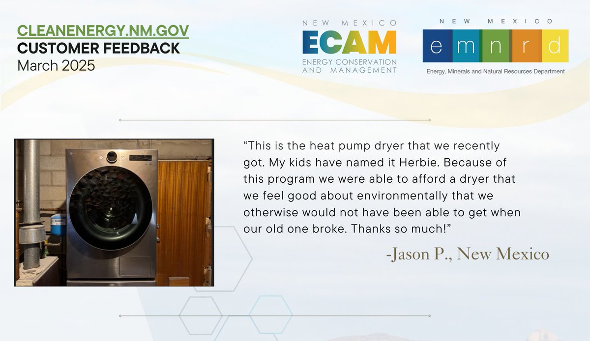 This is one real-world example of how New Mexicans are benefiting from our Home Energy Rebate Program. Learn about all of our clean energy rebates and tax credits here: clean.energy.nm.gov