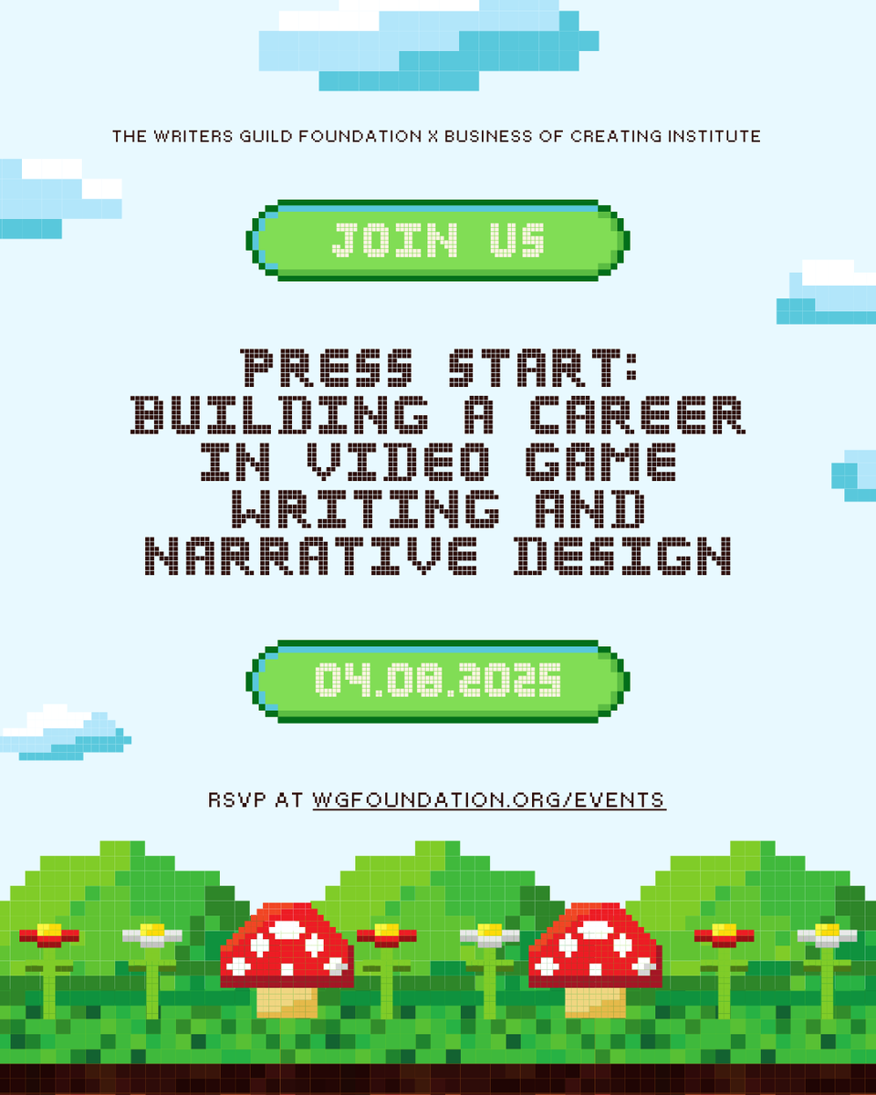I will be speaking (alongside Justin Sloan, <a href="/ashleypoprik/">Ashley Poprik</a> , and Andrew McClain) at this in-person event here in Los Angeles at <a href="/WritersGuildF/">Writers Guild Foundation</a> on April 8th, organized by The Business Of Creating Institute.