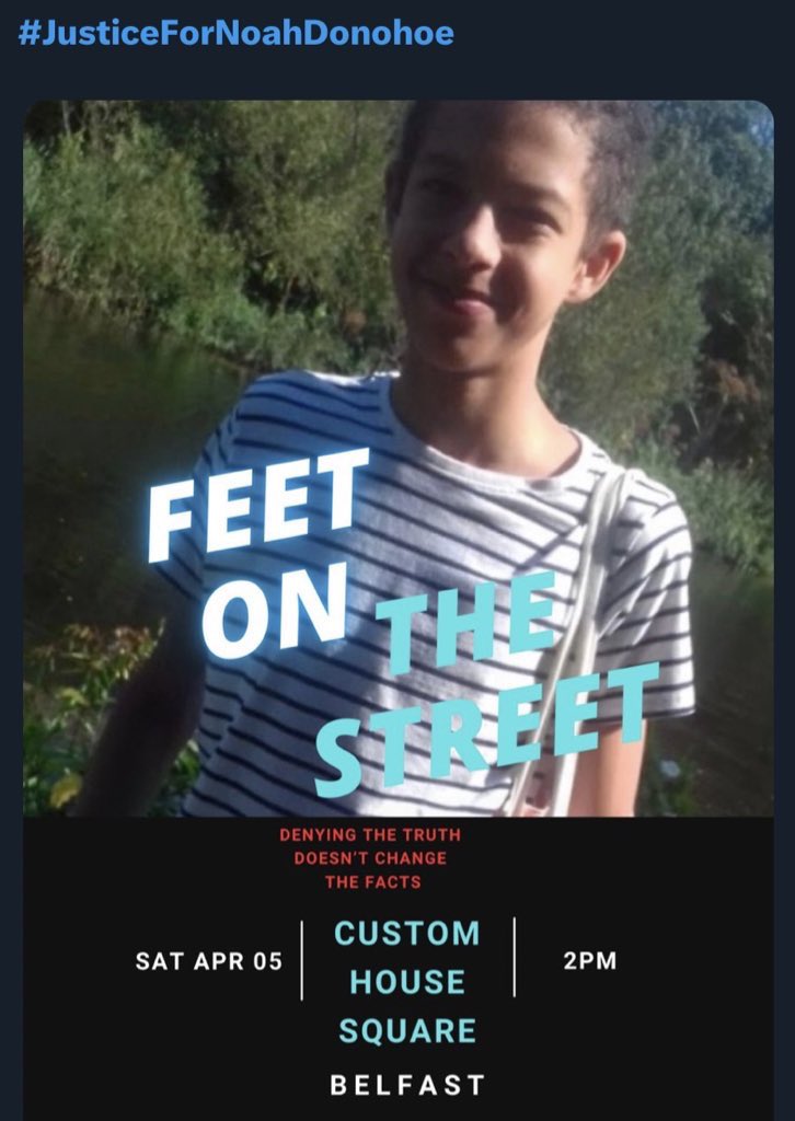 ManusSinead's tweet image. He was just a child, just like your child 💙💔
#NeverGivingUp⚡️

Speak up for Noah💙🙏

#FeetOnTheStreet

Stand with Fiona