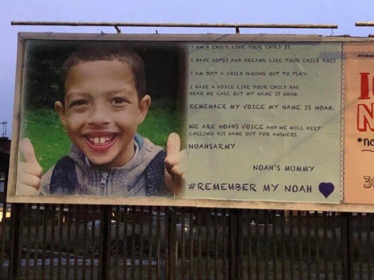 ManusSinead's tweet image. He was just a child, just like your child 💙💔
#NeverGivingUp⚡️

Speak up for Noah💙🙏

#FeetOnTheStreet

Stand with Fiona