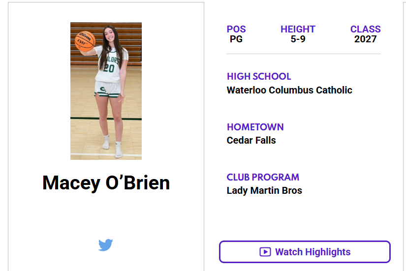 Iowa Jr. All-Star GBB (@jrallstariowa) on Twitter photo Check out Macy O'Brien's (<a href="/Macey_OBrien20/">Macey O'Brien</a>) 𝙈𝘼𝙓𝙍𝙀𝘾𝙍𝙐𝙄𝙏 𝙋𝙇𝘼𝙔𝙀𝙍 𝙋𝙍𝙊𝙁𝙄𝙇𝙀! ⤵️
jrallstar.com/maxrecruit/max…
Start building your profile now at jrallstar.com/maxrecruit! Check out Macy O'Brien's (<a href="/Macey_OBrien20/">Macey O'Brien</a>) 𝙈𝘼𝙓𝙍𝙀𝘾𝙍𝙐𝙄𝙏 𝙋𝙇𝘼𝙔𝙀𝙍 𝙋𝙍𝙊𝙁𝙄𝙇𝙀! ⤵️
jrallstar.com/maxrecruit/max…
Start building your profile now at jrallstar.com/maxrecruit!