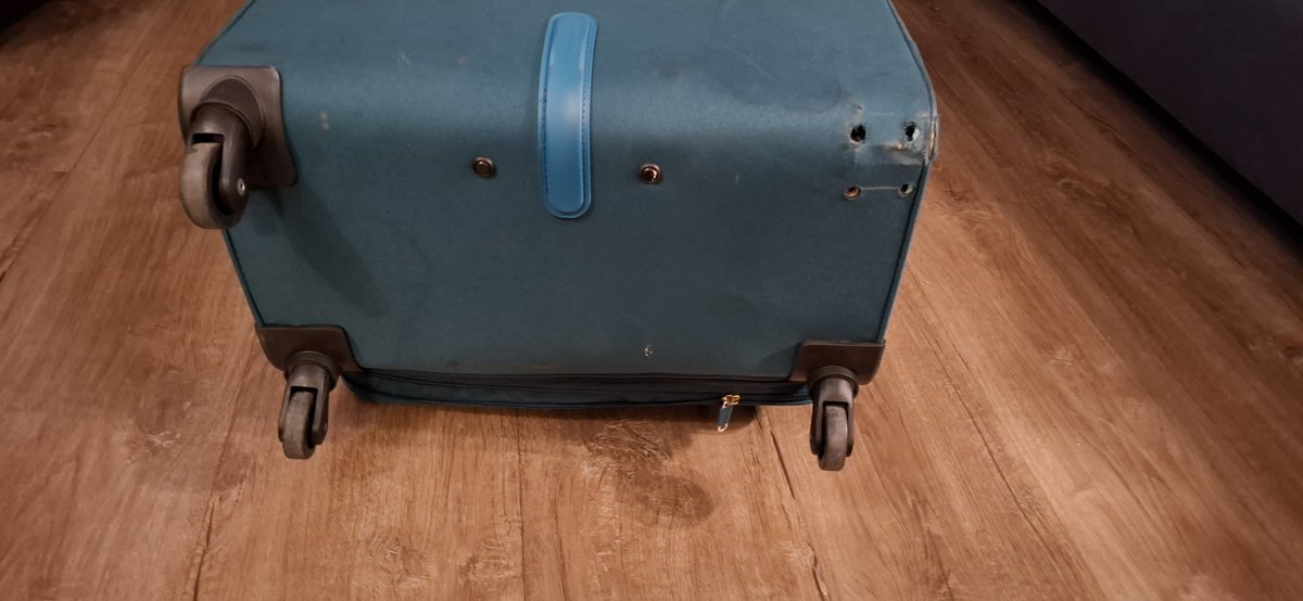ajms1989's tweet photo. @emirates @EmiratesSupport Worst experience with Emirates. Had wheels broken of 2 luggage that my relatives were carrying in New Delhi to Houston Flight. I've already raised the complaint and request you to look into and provide the resolution on priority. Images attached FYI. https://t.co/FnfjchFF8G