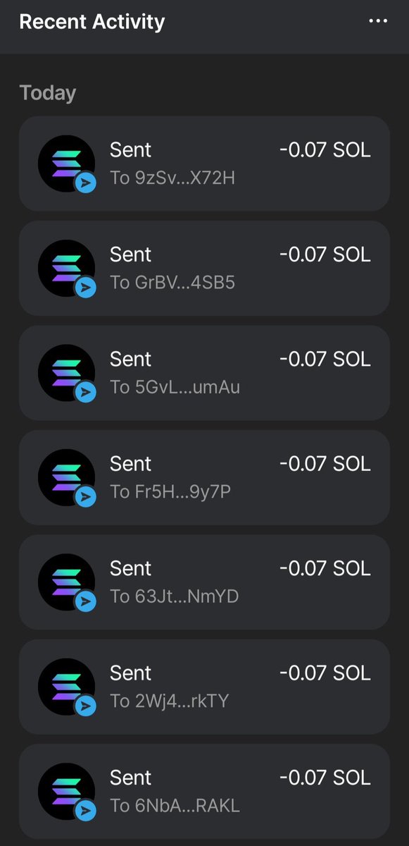 0.07 $SOL to 7 random wallets GIVEAWAY | 3 hr 

To enter:
- Repost + Like 
- Follow me and notifs on

Drop your addy 🧲
