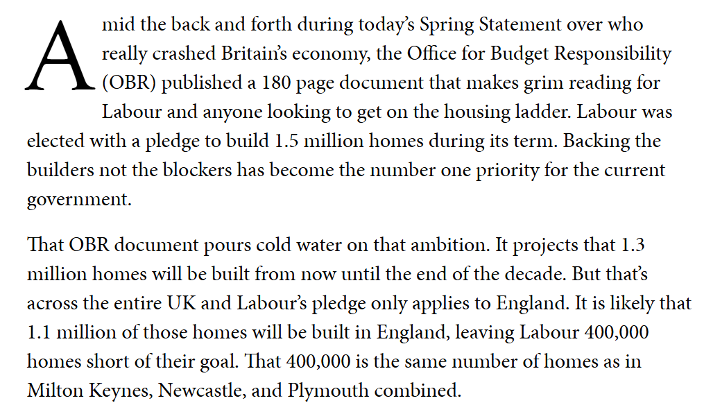 Confirmed in today’s Spring Statement: 

The Government no longer plans to build 1.5 million homes in England this Parliament.