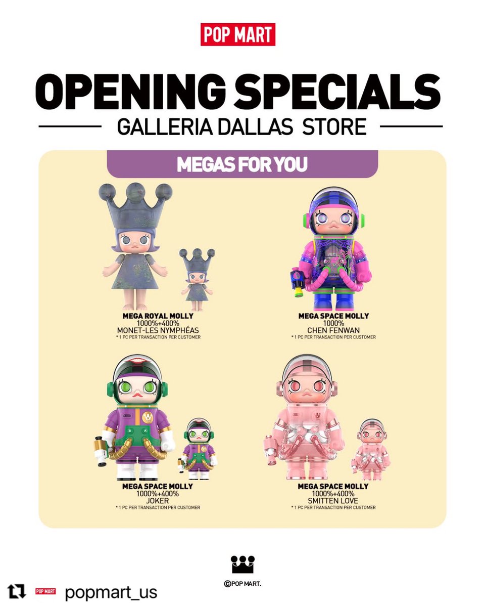 VisitaDallasTx (@visitadallastx) on Twitter photo ¡Ya llegó <a href="/popmart_us/">POP MART North America</a> a la Galleria Dallas! Todas las figuras de @peachriotofficial y muchas sorpresas más. ¡Checa las figuras exclusivas! ¿Qué esperas pasa venir a pasar un día de compras y diversión en <a href="/galleriadallas/">Galleria Dallas</a>?
・・・ ¡Ya llegó <a href="/popmart_us/">POP MART North America</a> a la Galleria Dallas! Todas las figuras de @peachriotofficial y muchas sorpresas más. ¡Checa las figuras exclusivas! ¿Qué esperas pasa venir a pasar un día de compras y diversión en <a href="/galleriadallas/">Galleria Dallas</a>?
・・・