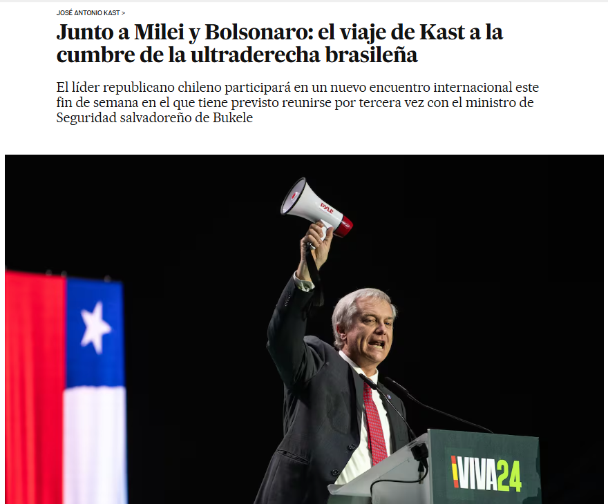 En Brasil van a juzgar a Bolsonaro por liderar un golpe de Estado, un ataque directo contra la voluntad del pueblo y el respeto por la democracia. Es uno de los principales referentes y aliados del candidato José Kast.  
Hasta el momento ha decidido dejar de lado su usual