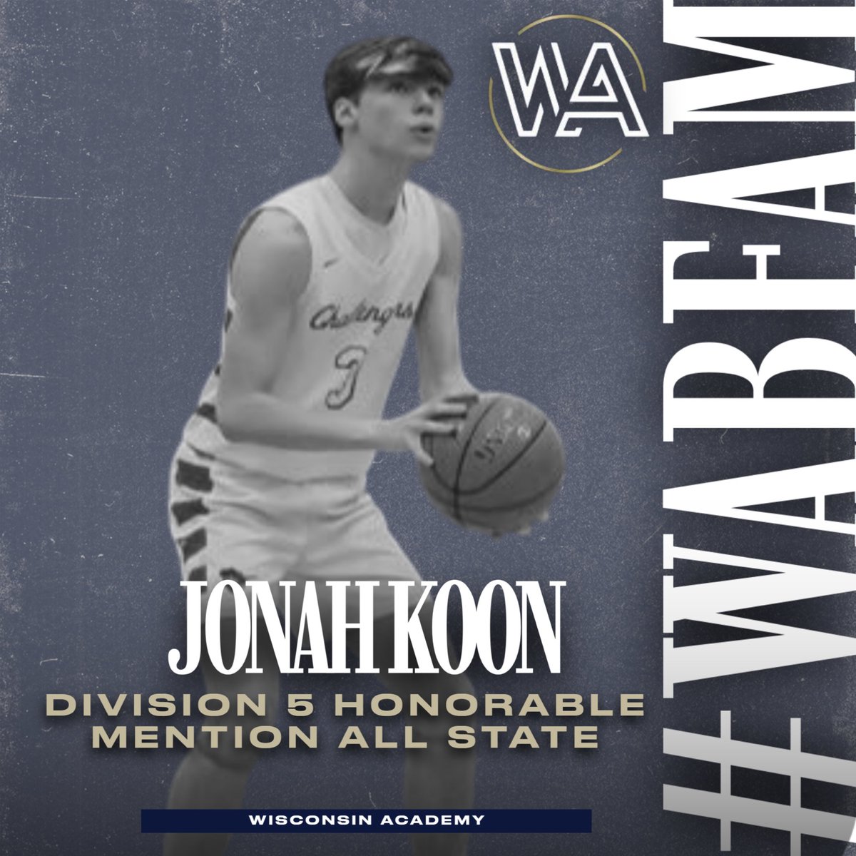 Congratulations to 2025 G Jonah Koon (<a href="/jonah_koon/">Jonah Koon</a>) for being selected Division 5  <a href="/WisBCA/">WisBCA</a> Honorable Mention All State after his strong Senior season for ALCS!

#WABFam