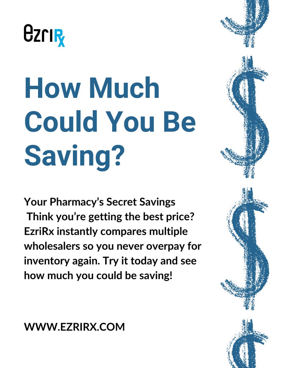 EzriRx's tweet photo. No more price guessing. EzriRx shows you the best deal from multiple wholesalers, instantly. https://t.co/2pPB7R80gv