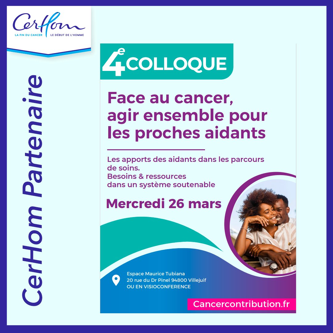 🎗 En tant que partenaire, CerHom était aujourd’hui au 4ᵉ Colloque sur les proches aidants face au cancer.
Les aidants sont essentiels : il est temps de mieux les soutenir et les reconnaître ! 💙
#Aidants #Cancer #Santé #Soutien #Mobilisation #Prévention #Engagement