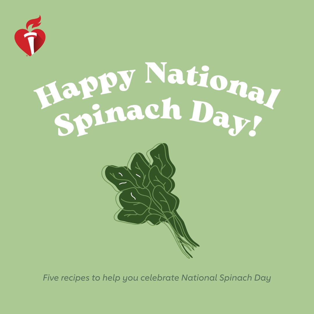 Today's the day to celebrate a nutritional powerhouse—spinach 🥬
Whether you cook it, chop it, or boil it, spinach packs a punch and offers a lot of nutrition without a lot of calories. Add these recipes to your catalogue and increase your spinach intake!

spr.ly/60120vS22