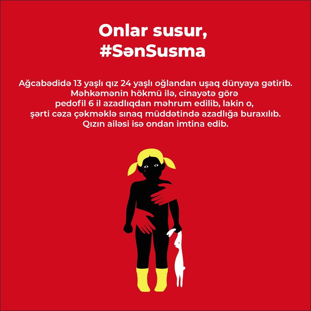 #sənsusma
 <a href="/ombudsman_az/">Ombudsman of Azerbaijan</a>
<a href="/1VicePresident/">Mehriban Aliyeva</a>
<a href="/presidentaz/">Ilham Aliyev</a>