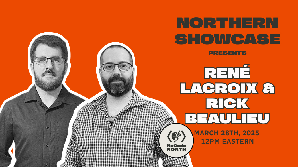 This week on the Northern Showcase, we're getting to know the fellows behind <a href="/RenflowDesigns/">Renflow Designs</a> , a Brantford-based <a href="/webflow/">Webflow</a> agency. Join us as we learn about René and Rick and the business they've built.

Fri. Mar. 28 @ 12pm EDT
youtube.com/watch?v=B8eo0b…