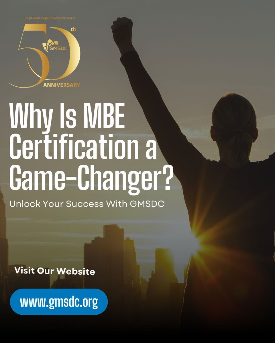 MBE certification through GMSDC opens doors to Fortune 500 contracts, government opportunities, and supplier diversity programs designed to fuel business growth. Learn more on our website gmsdc.org/mbes/ 

#MBECertification #SupplierDiversity #Business