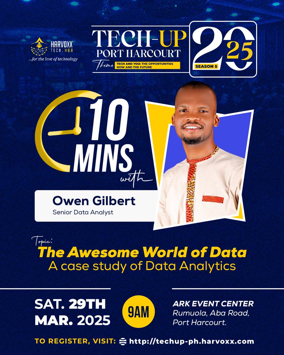 HarvoxxH's tweet photo. Introducing our Expert Lecture Session 

"10mins With...."

This session is brought to dive into diverse topics and industry to feed us with knowledgeable insights

TechUp Port Harcourt Season 5 is one of its kind with informative and interesting conversations https://t.co/N9ObqFUNpx