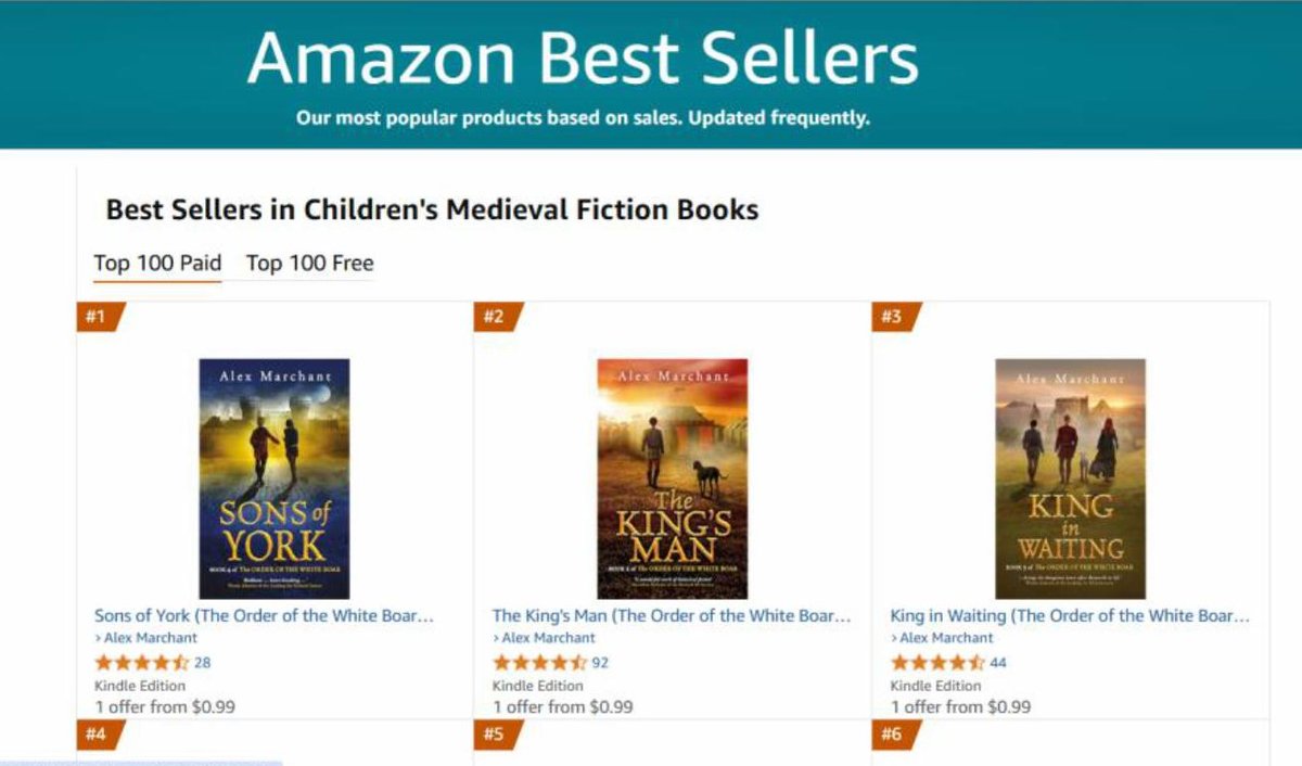 Alex Marchant Author 🐗👑 (@alexmarchant84) on Twitter photo Books 2, 3 & 4 of the Order of the White Boar sequence now Nos 1, 2 & 3!
Only 99p/99c for the next week to celebrate Richard III's reburial 10 years ago
Go to: author.to/AlexMarchant
And download Book 1 #FREE at mybook.to/WhiteBoar
'Destined to become a classic'
⭐️⭐️⭐️⭐️⭐️ Books 2, 3 & 4 of the Order of the White Boar sequence now Nos 1, 2 & 3!
Only 99p/99c for the next week to celebrate Richard III's reburial 10 years ago
Go to: author.to/AlexMarchant
And download Book 1 #FREE at mybook.to/WhiteBoar
'Destined to become a classic'
⭐️⭐️⭐️⭐️⭐️