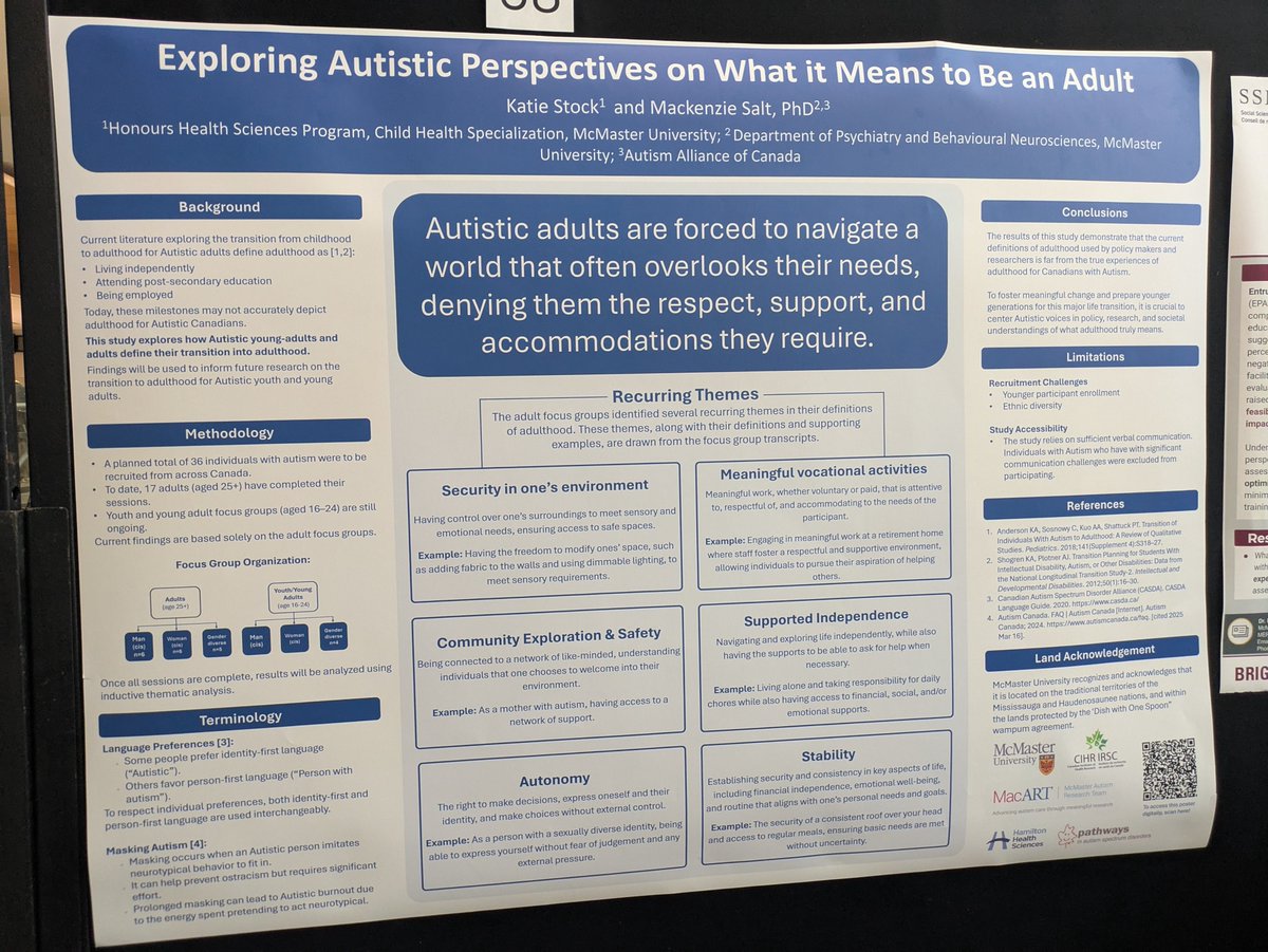 McMaster Autism Research Team (@mac_autism) on Twitter photo 💡 And here is Katie Stock, a student working with MacART member Dr. Mackenzie Salt (<a href="/Mac_at_Mac/">Mackenzie Salt</a>) presenting, "Exploring Autistic Perspectives on What it Means to Be an Adult"!
#Autism #Research 💡 And here is Katie Stock, a student working with MacART member Dr. Mackenzie Salt (<a href="/Mac_at_Mac/">Mackenzie Salt</a>) presenting, "Exploring Autistic Perspectives on What it Means to Be an Adult"!
#Autism #Research