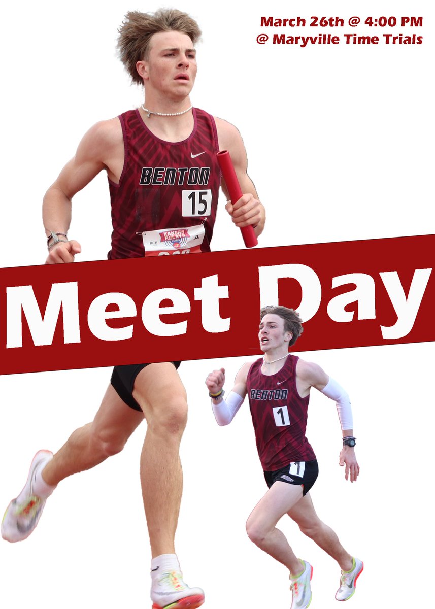 LET'S HIT THE GROUND RUNNING!

Good luck to our Benton Cardinals Track team at their first meet of the season at the Maryville Time Trials!

Meet Information:
Maryville Time Trials
4:00 PM