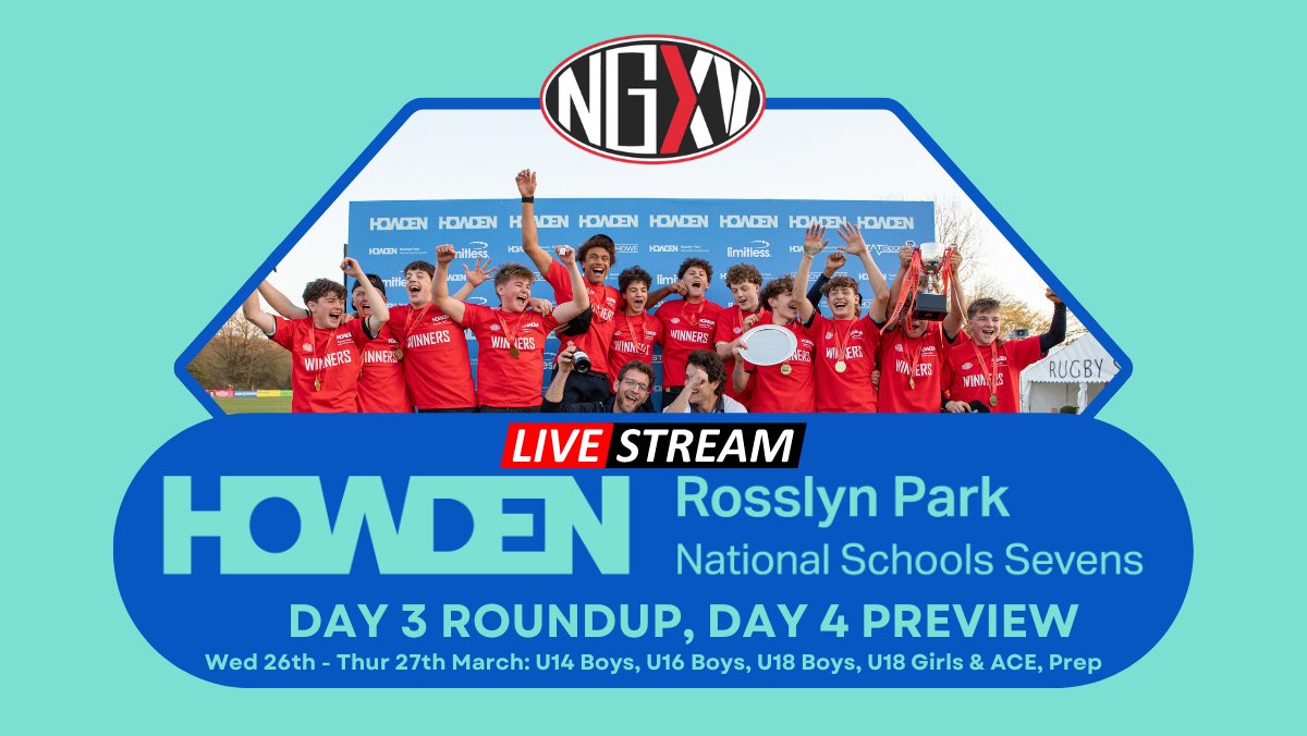 NextGenXV (@nextgenxv) on Twitter photo Howden <a href="/RPNS7s/">Howden Rosslyn Park National Schools Sevens</a> : Day 3 Review, Day 4 Preview | <a href="/EpsomC_Sport/">Epsom College Sport</a> win U14 Cup
A glorious third day at the 2025 Howden Rosslyn Park National Schools 7s - and a MASSIVE Day 4 ahead tomorrow!
Here's what happened and what's to come!
nextgenxv.com/2025/03/26/how…
#RPNS7s #School7s Howden <a href="/RPNS7s/">Howden Rosslyn Park National Schools Sevens</a> : Day 3 Review, Day 4 Preview | <a href="/EpsomC_Sport/">Epsom College Sport</a> win U14 Cup
A glorious third day at the 2025 Howden Rosslyn Park National Schools 7s - and a MASSIVE Day 4 ahead tomorrow!
Here's what happened and what's to come!
nextgenxv.com/2025/03/26/how…
#RPNS7s #School7s