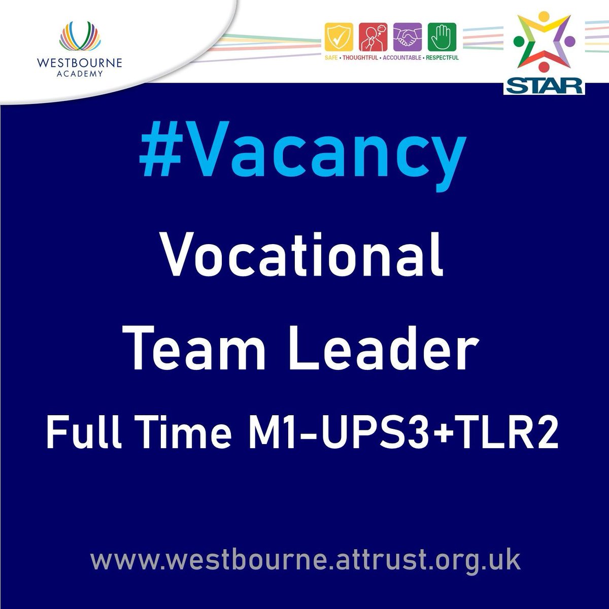 We are recruiting a Vocational Team Leader for 1st September 2025. Closing date 22 April 2025. Full details are on our website news page here: buff.ly/IwnZ799
