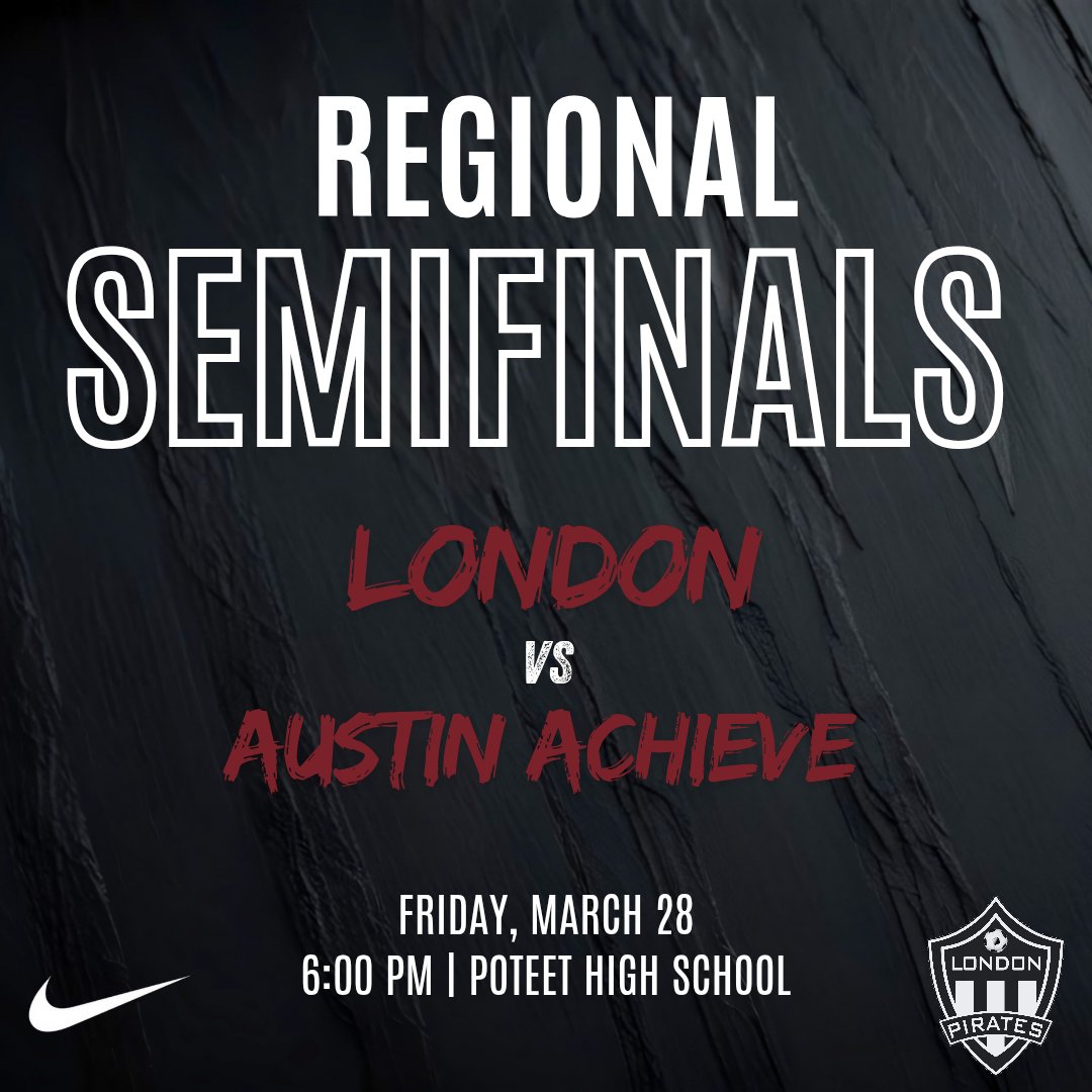 Regional Semis 🏴‍☠️⚽️

#LHSPirateSoccer

<a href="/cclondonpirates/">London</a> <a href="/LISDPirates/">LondonISD</a> <a href="/LondonBooster/">LABC</a> <a href="/CoachSmith_A61/">Andy Smith</a> @