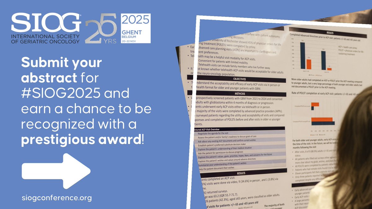1 month left to submit your abstract for SIOG 2025
<a href="/SIOGorg/">SIOG</a> 

oncodaily.com/blog/siog-2025…

#SIOG #SIOG2025 #CancerCare #CancerResearch #Cancer #OncoDaily #Medicine #Oncology #MedEd #MedX #MedNews