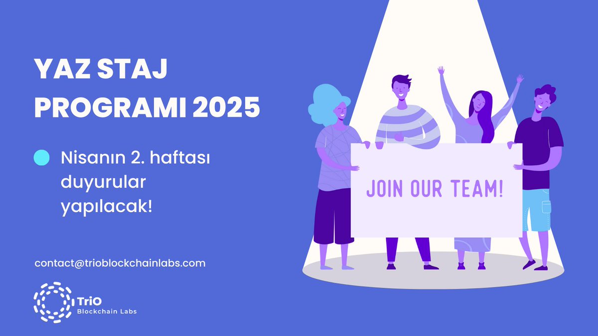 tahsinizm42's tweet photo. Arkadaşlar 4. Dönem TriO Blockchain Labs "Yaz Staj Programı 2025" için çok fazla mail ve mesaj alıyoruz genç arkadaşlardan.

Bundan dolayı küçük bir bilgilendirme geçmek isterim duyuru tarihiyle ilgili. 

Nisan ayının ikinci haftası duyuruyu çıkmayı planlıyoruz. Bunun için aktif olarak @Trioblockchain sosyal medya hesaplarını takip etmenizi öneririm. 

Yine bu yılda sadece geliştirici arkadaşlardan alım yapmayacağız. Tasarım, operasyon ve BD tarafına da stajyer arkadaşları almayı planlıyoruz. Şimdiden birçok başvuru arasından alamayacağımız arkadaşlar adına üzüldüğümü belirtmek isterim. Hepiniz çok değerli ve pırlanta gibi gençlersiniz. Şimdiden başvuru dönemi için çok heyecanlıyız 😇