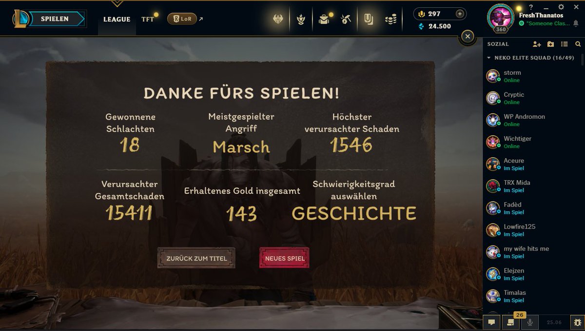 Okay das Client Kartenspiel war fun.
Mal sehen ob ich es nochmal in einem höheren Schwierigkeitsgrad mache.