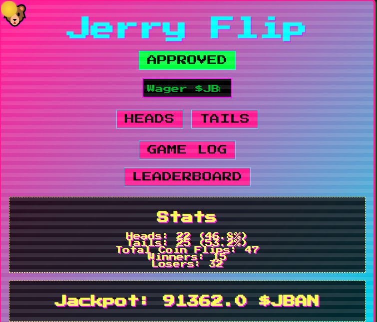 $JBAN Jackpot awarded! Congratulations Winners!
New weekly jackpot started, go to JBAN.TECH to play!