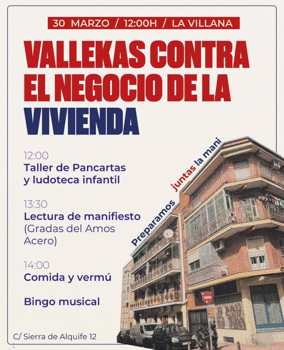 El domingo 30 pasate por las jornadas de lucha, apoyando a la Plataforma Parquímetros No y a la PAH de Vallekas en su camino hacia el 5 de abril. No hay excusas para quedarse en casa 🧨🧨
<a href="/lavillanavk/">La Villana / PAH Vallekas</a>