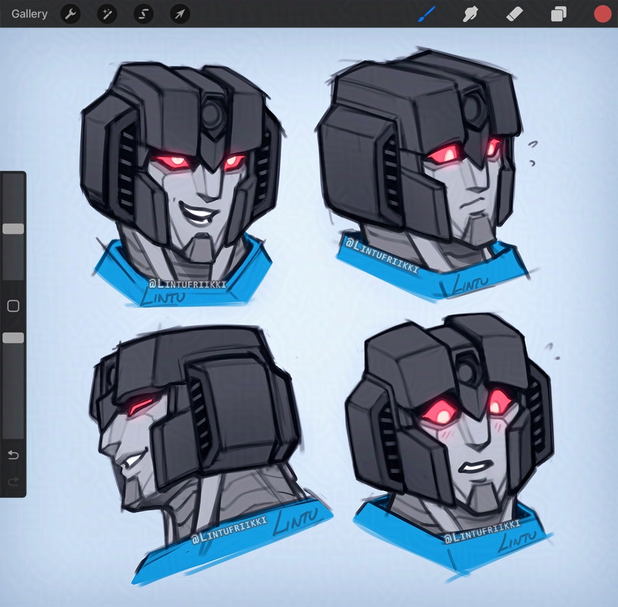 Lintufriikki's tweet image. tc doodles to figure out how to draw him 💙
#transformers #maccadam #thundercracker