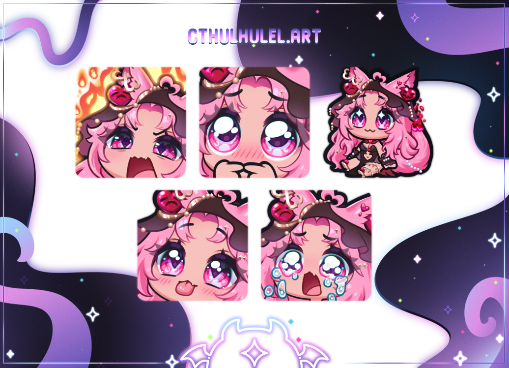 ˚₊‧✦ YCH Emotes for <a href="/shyshae/">shy shae 🖤🎀</a>!🖤🎀
#shyshaeart